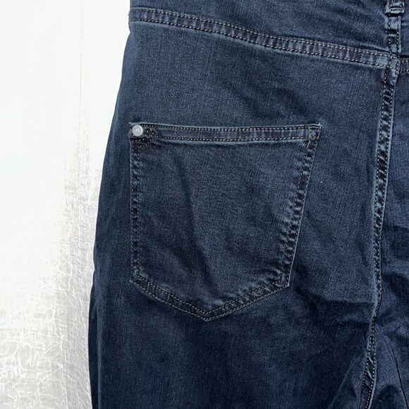 Anthro x Pilcro 32 Navy Dark Wash Stretch Straight Jeans - Picture 8 of 12